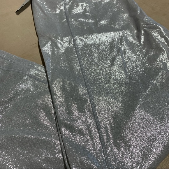 Victoria's Secret Silver White Shimmer Metallic Leggings 6104 - JUST LEGGINGS - Picture 3 of 11